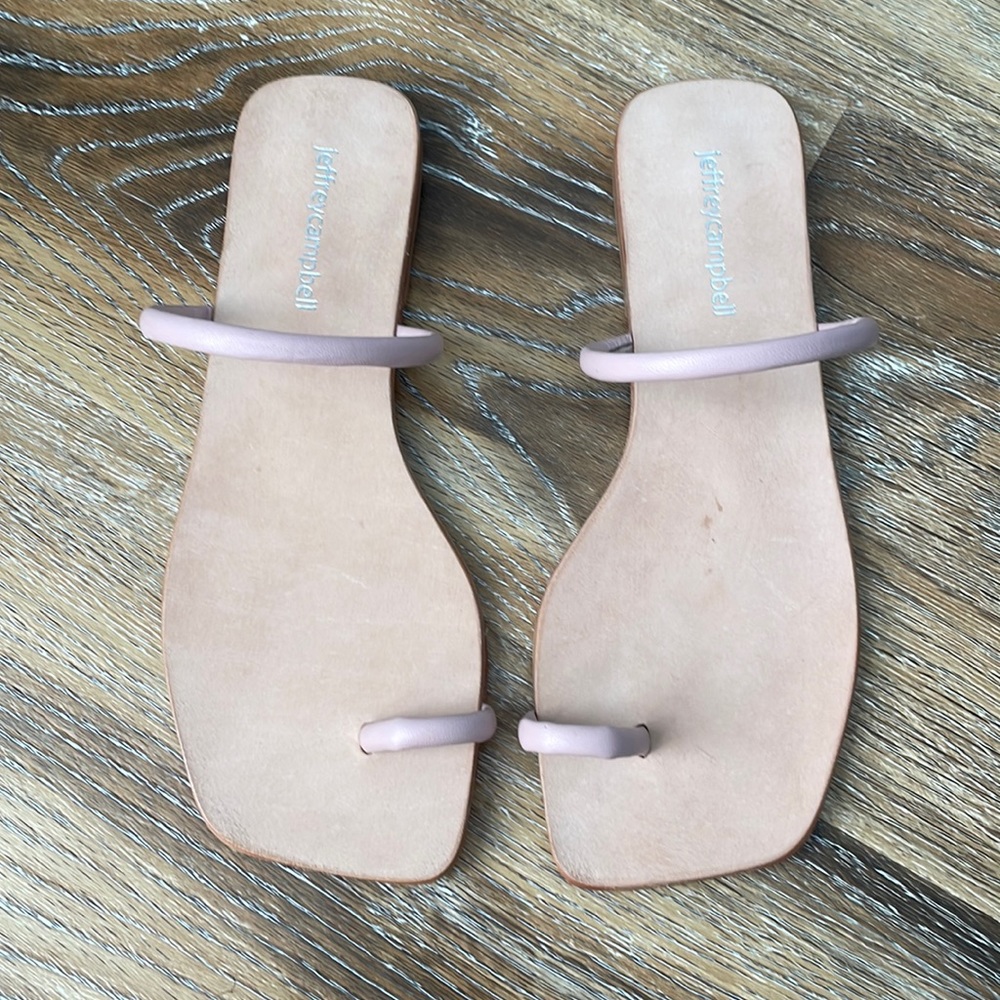 Jeffrey Campbell Darby Toe Loop Square Toe Sandal - image 1